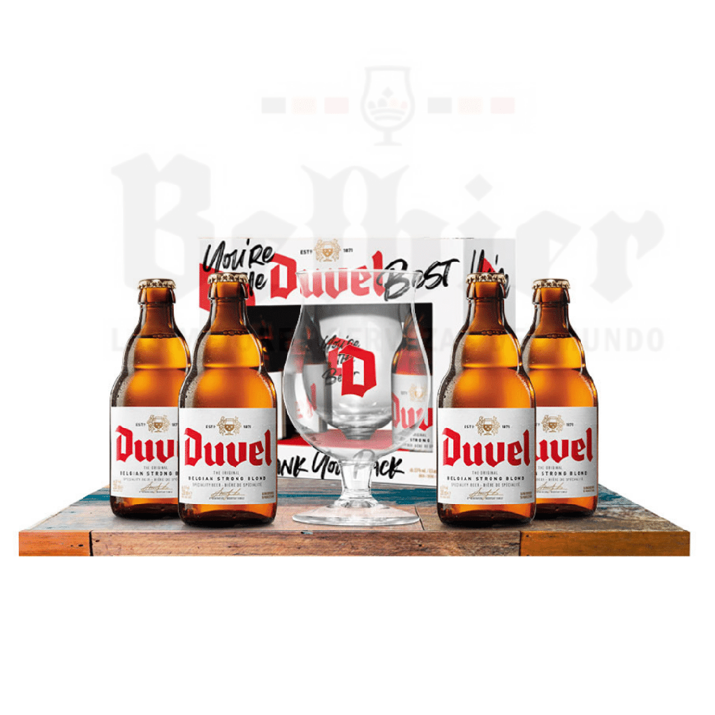 Pack Duvel (4 + Vaso) (Duvel, Duvel, Duvel, Duvel, Duvel regular)